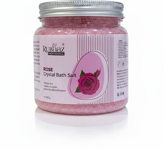 Rubaaz Rose Crystal Bath Salt – Soothing Floral Aromatherapy Spa Soak (1kg)