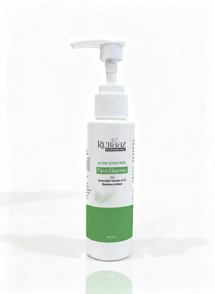 Rubaaz Professional Acne Control Face Cleanser with Australian Tea Tree Oil & Rosemary Extract – 100ml