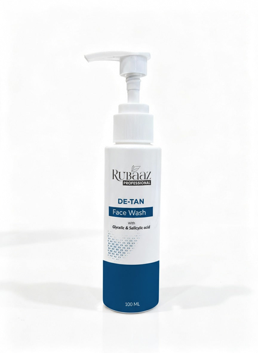 Rubaaz Professional De-Tan Face Wash with Glycolic & Salicylic Acid – 100ml